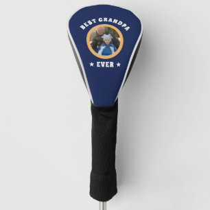 Personalized Best Grandpa Ever Custom Family Photo Golf Head Cover