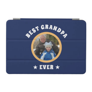 Personalized Best Grandpa Ever Custom Family Photo iPad Mini Cover