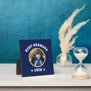 Personalized Best Grandpa Ever Custom Family Photo Plaque