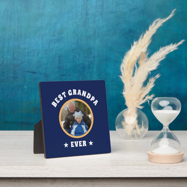Personalized Best Grandpa Ever Custom Family Photo Plaque (Insitu)
