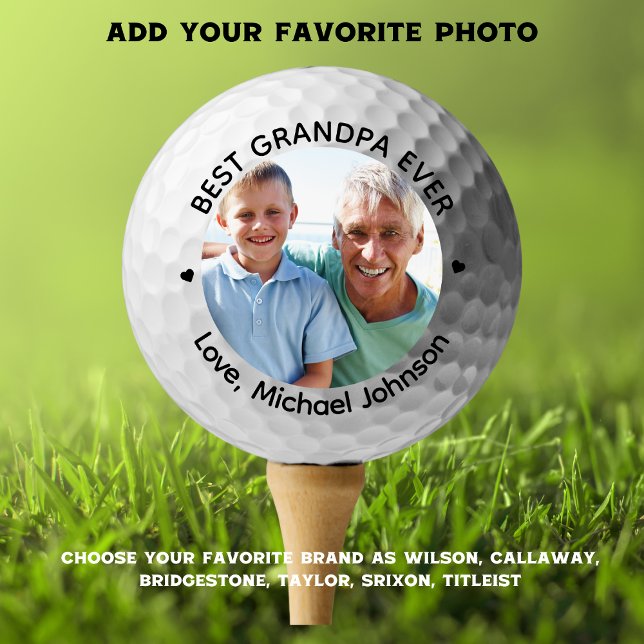 Personalized "Best Grandpa Ever" Custom Photo Golf Balls (Personalized "Best Grandpa Ever" Custom Photo Golf Balls)