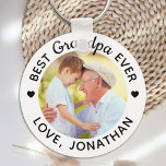 Personalized Best Grandpa Ever Custom Photo Keychain<br><div class="desc">Best Grandpa Ever ... Customize these grandfather keychain with your grandchild's favorite photo and name . Whether it's a grandfather birthday, fathers day or Christmas, these grandpa keychains with be a favorite. Great gift to all grand dads, grandfathers from the kids ! COPYRIGHT © 2020 Judy Burrows, Black Dog Art...</div>