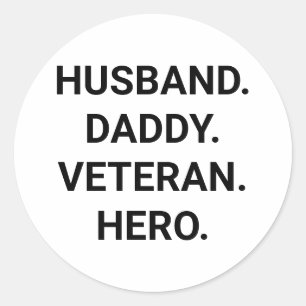 Personalized Best Husband Dad Daddy Father's Day Classic Round Sticker