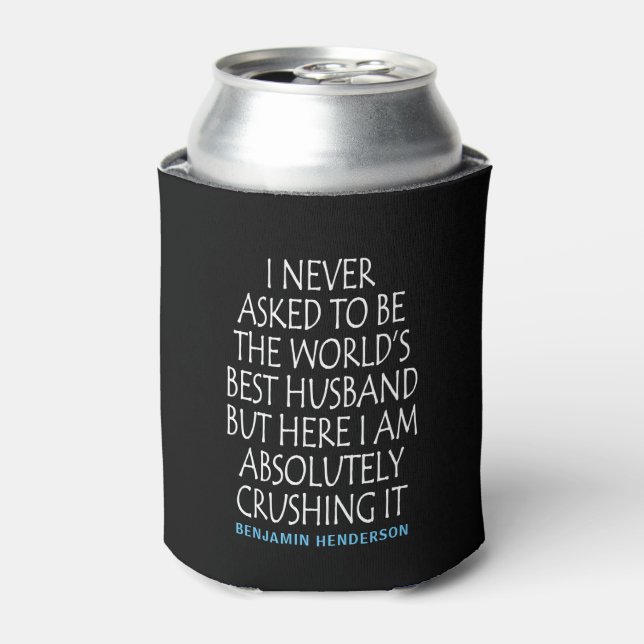 Personalized Best Husband Quote Can Cooler (Can Front)