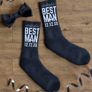 Personalized Best Man Bachelor Party Wedding Socks