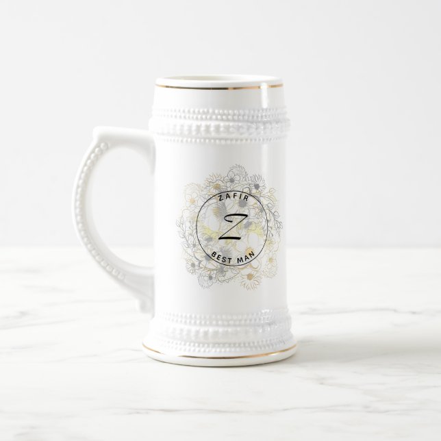 Personalized Best Man Beer Stein (Left)