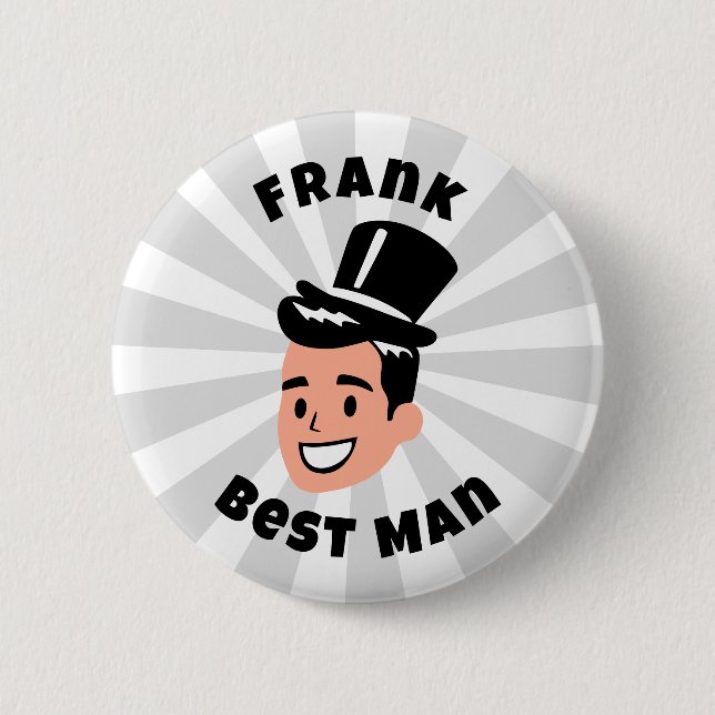 Personalized best man button (Front)