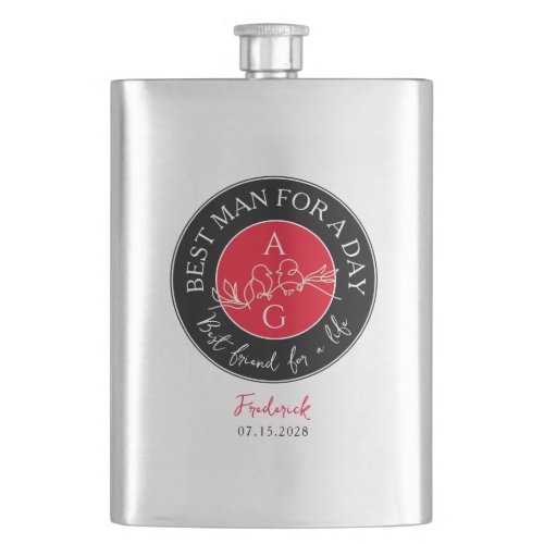 Personalized Best Man Flask