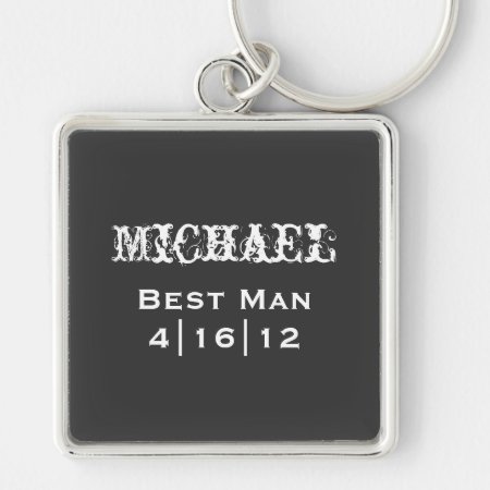 Personalized Best Man Keychain