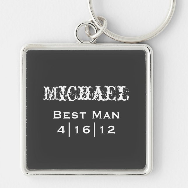 Personalized Best Man Keychain (Front)