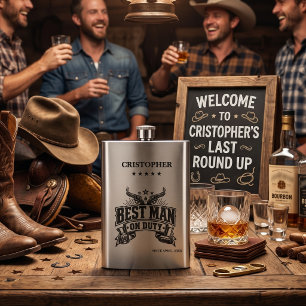 Personalized Best Man On Duty Flask