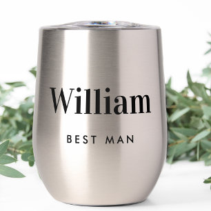 Personalized Best Man Wedding Thermal Wine Tumbler