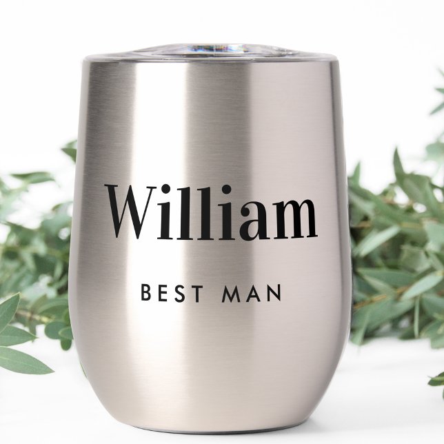Personalized Best Man Wedding Thermal Wine Tumbler (Creator Uploaded)