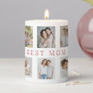 Personalized Best Mom Candle Custom Photos