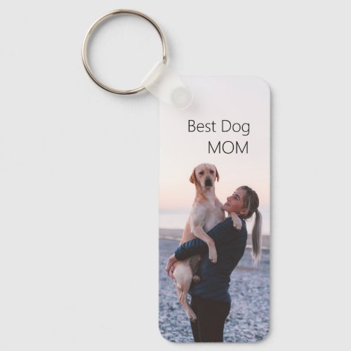 Personalized Best Mom Dog Keychain