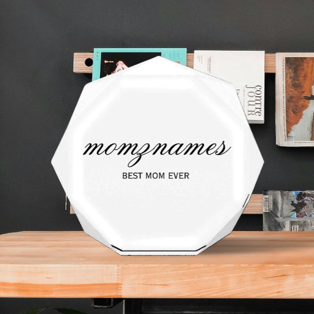 Personalized Best Mom Ever Calligraphy Name Acrylic Award (Creator Uploaded)