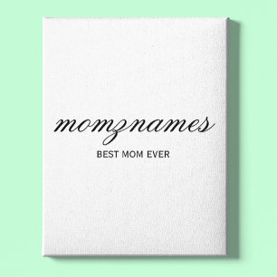 Personalized Best Mom Ever Calligraphy Name Acrylic Photo Tile