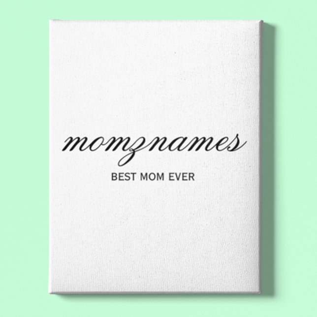 Personalized Best Mom Ever Calligraphy Name Acrylic Photo Tile (Creator Uploaded)