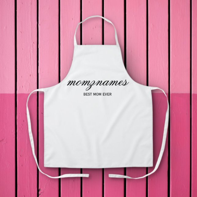Personalized Best Mom Ever Calligraphy Name Apron (Creator Uploaded)