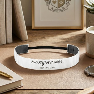 Personalized Best Mom Ever Calligraphy Name Athletic Headband