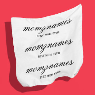 Personalized Best Mom Ever Calligraphy Name Bandana