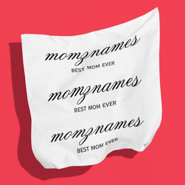 Personalized Best Mom Ever Calligraphy Name Bandana (Creator Uploaded)