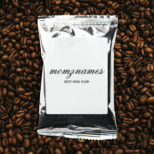 Personalized Best Mom Ever Calligraphy Name Coffee Drink Mix