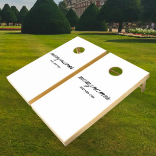 Personalized Best Mom Ever Calligraphy Name Cornhole Set