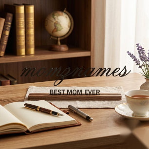Personalized Best Mom Ever Calligraphy Name Cutout