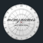 Personalized Best Mom Ever Calligraphy Name Dart Board<br><div class="desc">Celebrate the special moms in your life with our Personalized Best Mom Ever Calligraphy Name design, perfect for Mother's Day, birthdays, or any occasion to show your love. This elegant and customizable gift is ideal for all moms—whether they’re the world's best mom ever, dog mom, cat mom, or bonus mom!...</div>