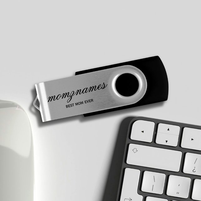 Personalized Best Mom Ever Calligraphy Name Flash Drive (Creator Uploaded)