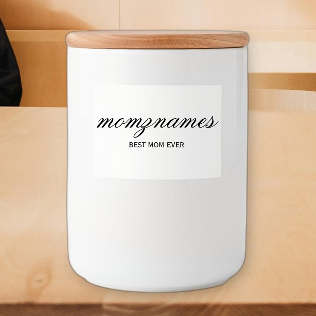 Personalized Best Mom Ever Calligraphy Name Food Label (Creator Uploaded)