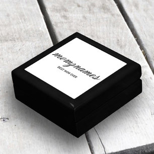 Personalized Best Mom Ever Calligraphy Name Gift Box
