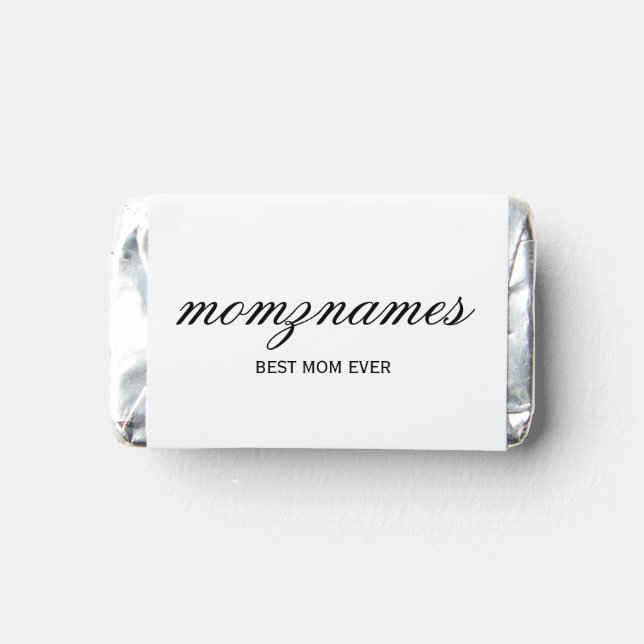 Personalized Best Mom Ever Calligraphy Name Hershey's Miniatures (Back)