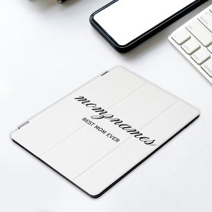 Personalized Best Mom Ever Calligraphy Name iPad Pro Cover