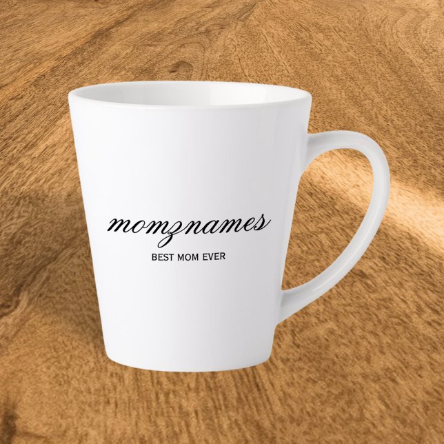 Personalized Best Mom Ever Calligraphy Name Latte Mug (Creator Uploaded)