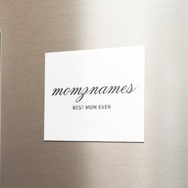 Personalized Best Mom Ever Calligraphy Name Magnetic Dry Erase Sheet (Creator Uploaded)