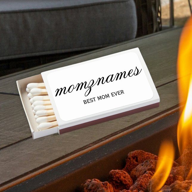 Personalized Best Mom Ever Calligraphy Name Matchboxes (Creator Uploaded)