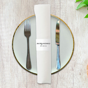 Personalized Best Mom Ever Calligraphy Name Napkin Bands