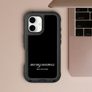 Personalized Best Mom Ever Calligraphy Name iPhone 16 Case