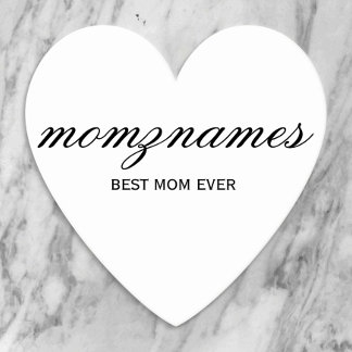Personalized Best Mom Ever Calligraphy Name Paper Coaster