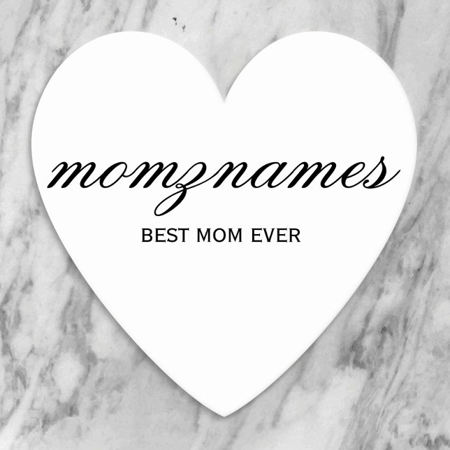 Personalized Best Mom Ever Calligraphy Name Paper Coaster (Creator Uploaded)