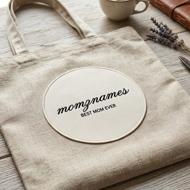 Personalized Best Mom Ever Calligraphy Name Patch (Creator Uploaded)