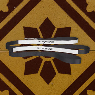 Personalized Best Mom Ever Calligraphy Name Pet Leash