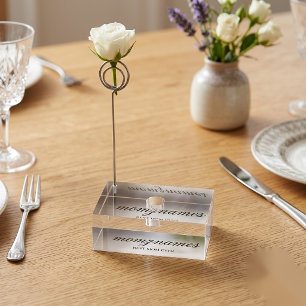 Personalized Best Mom Ever Calligraphy Name Place Card Holder