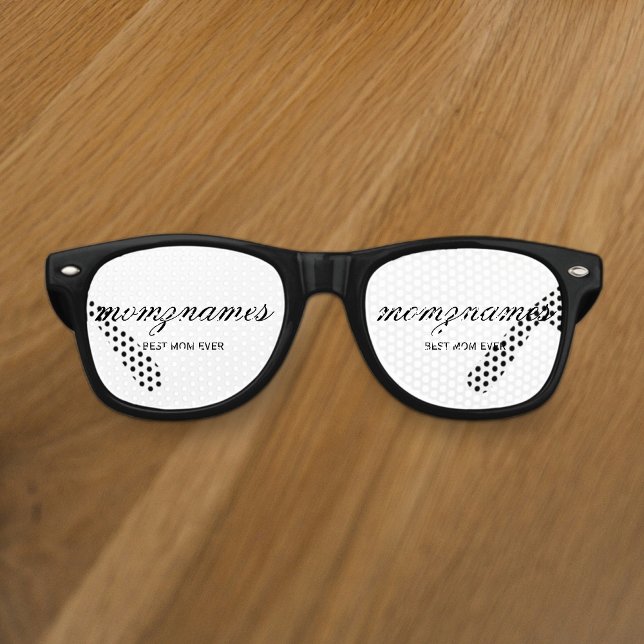 Personalized Best Mom Ever Calligraphy Name Retro Sunglasses (Creator Uploaded)
