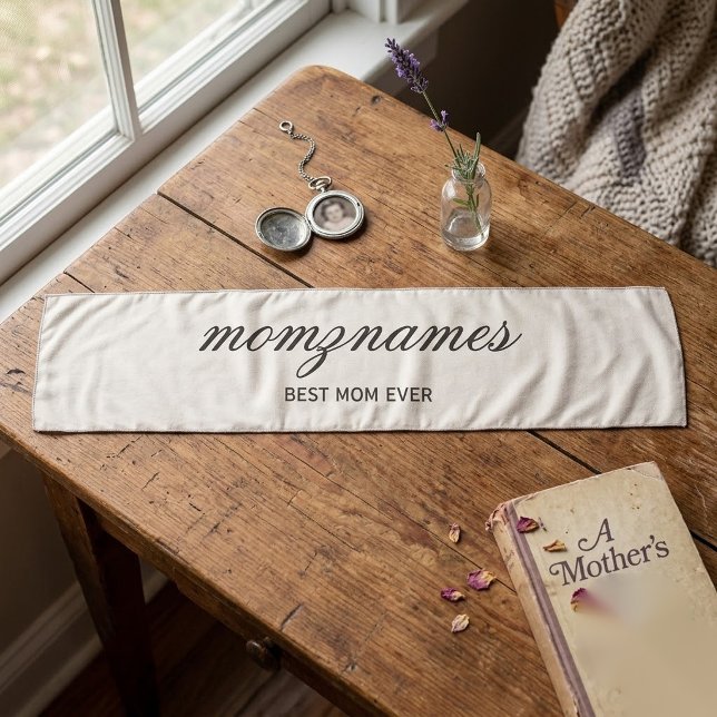 Personalized Best Mom Ever Calligraphy Name Scarf (Creator Uploaded)