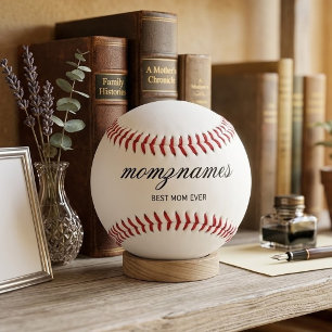 Personalized Best Mom Ever Calligraphy Name Softball
