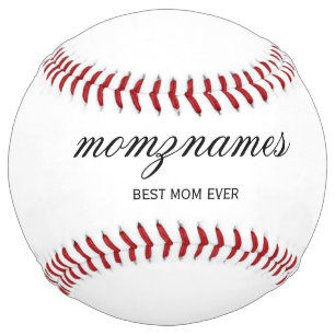 Personalized Best Mom Ever Calligraphy Name Softball