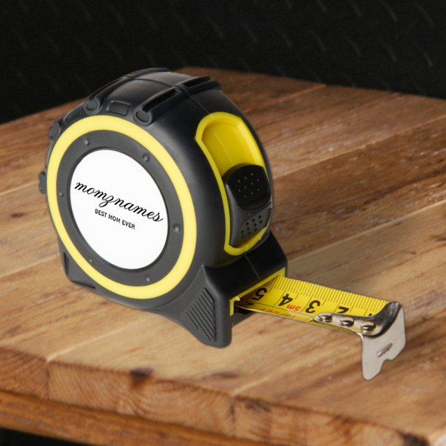 Personalized Best Mom Ever Calligraphy Name Tape Measure (Creator Uploaded)